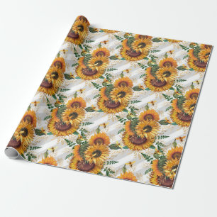 Sonnenblumengeschenke Sehen Sie sich Sonnenblume Geschenkpapier