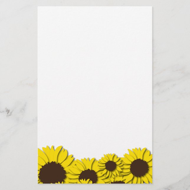Sonnenblumengeschirr Briefpapier (Vorderseite)