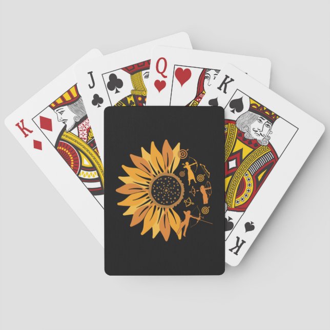 Sonnenblumengeschoss Spielkarten (Rückseite)
