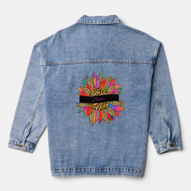 Sonnenblumengewächse Jeansjacke (Rückseite)