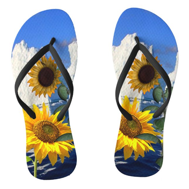 Sonnenblumengletscher Flip Flops (Fußbett)
