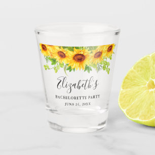 Sonnenblumengrün Blütenpflanze Junggeselinnen-Absc Schnapsglas