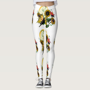 Sonnenblumenhain und Kosmische Katze Leggings