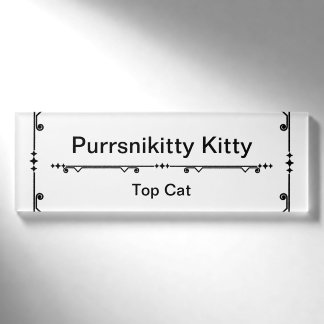 Sonnenblumenhain und Kosmische Katze Namenschild
