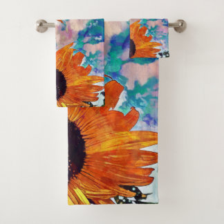 Sonnenblumenhandtuch Badhandtuch Set