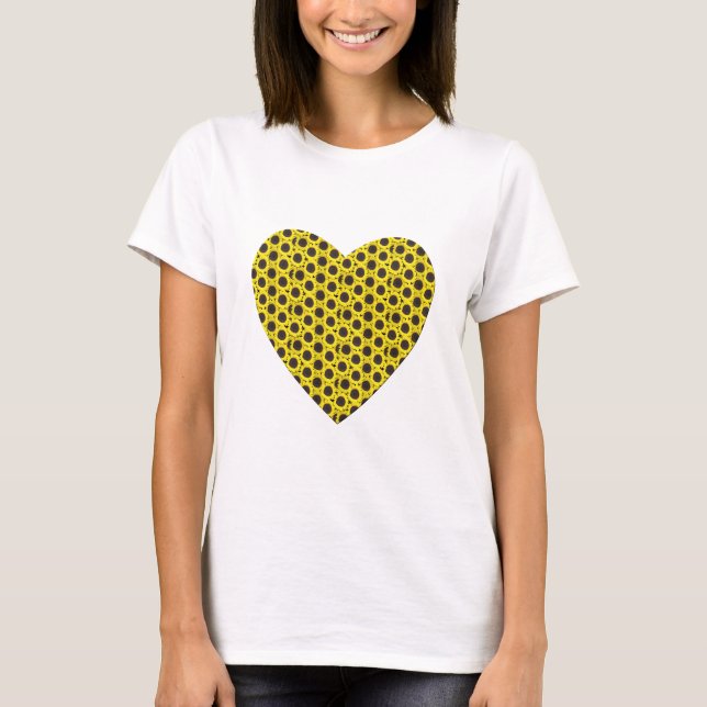 Sonnenblumenherz T-Shirt (Vorderseite)