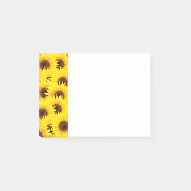 Sonnenblumenhintergrund Post-it Klebezettel (Vorderseite)