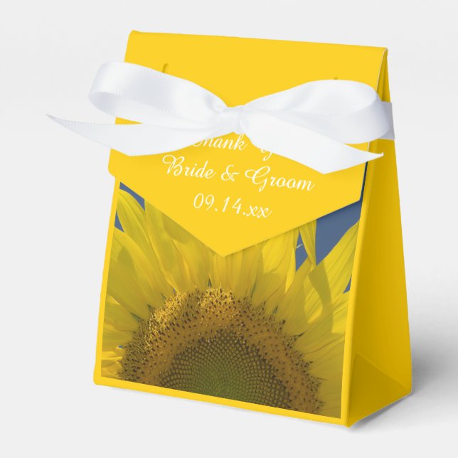 Sonnenblumenhochzeit Geschenkschachtel (Vorderseite)