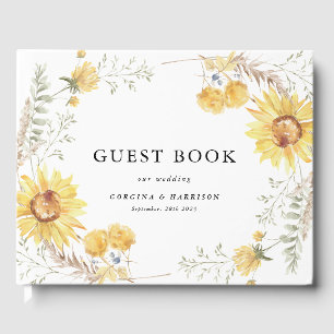 Sonnenblumenhochzeit im Spätsommer Gästebuch
