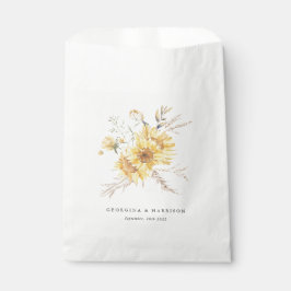 Sonnenblumenhochzeit im Spätsommer Geschenktütchen