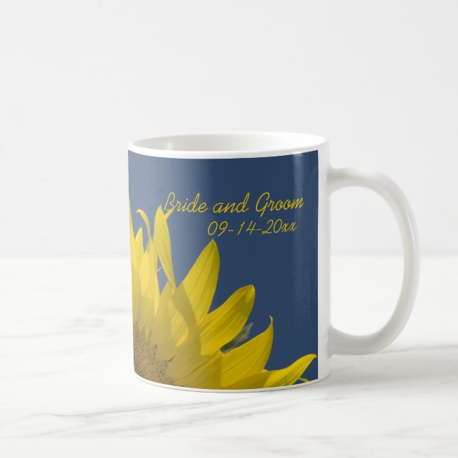 Sonnenblumenhochzeit Kaffeetasse (Rechts)