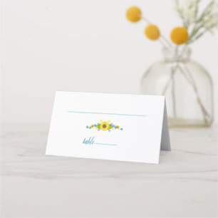 Sonnenblumenhochzeit Platzkarte
