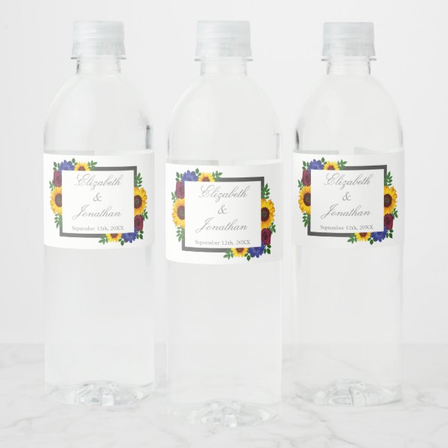Sonnenblumenhochzeit Rose (Flaschen)