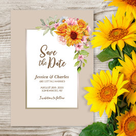 Sonnenblumenhochzeit Save The Date