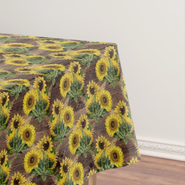Sonnenblumenholz aus Imitat Tischdecke (Beispiel)