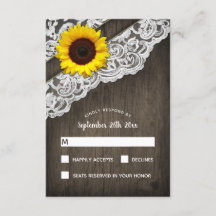 Sonnenblumenholz und Hochzeitskarte