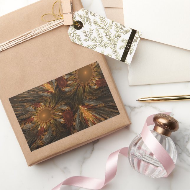 Sonnenblumenimpressionen Rechteckiger Aufkleber (Schenken)