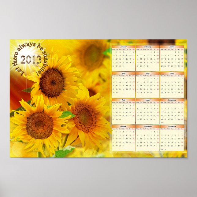 Sonnenblumenkalender 2013 poster (Vorne)