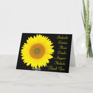Sonnenblumenkarte Dankeskarte