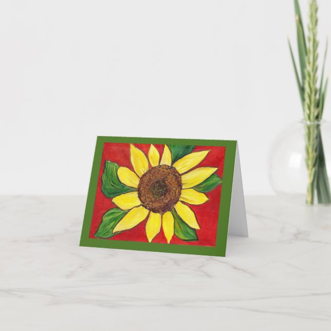 Sonnenblumenkarte Karte (Vorderseite)