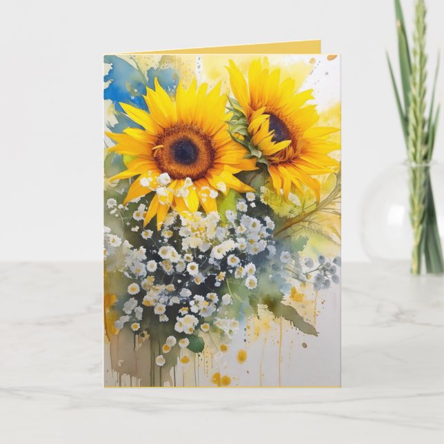 Sonnenblumenkarte Karte (Vorderseite)