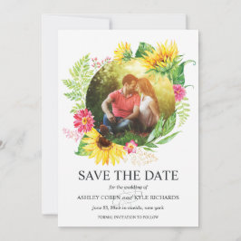 Sonnenblumenkarte Save the Date