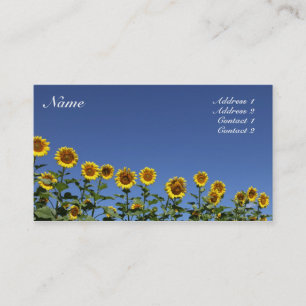 Sonnenblumenkarte Visitenkarte