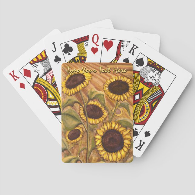Sonnenblumenkarten Benutzerdefinierte Blume Spielk Spielkarten (Rückseite)