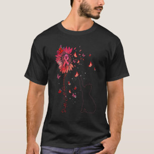 Sonnenblumenkatze Burgunderband Sensibilisierung f T-Shirt