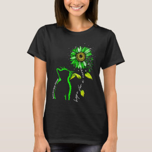 Sonnenblumenkatze Grüne Rückenmarksverletzung Bewu T-Shirt