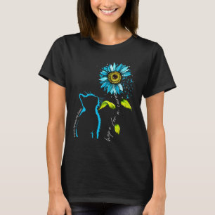 Sonnenblumenkatze Türkis Progressive supranukleäre T-Shirt