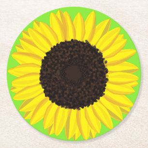 Sonnenblumenkernsommer Runder Pappuntersetzer