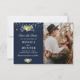 Sonnenblumenkerzenleuchten Save the Date Fotokarte