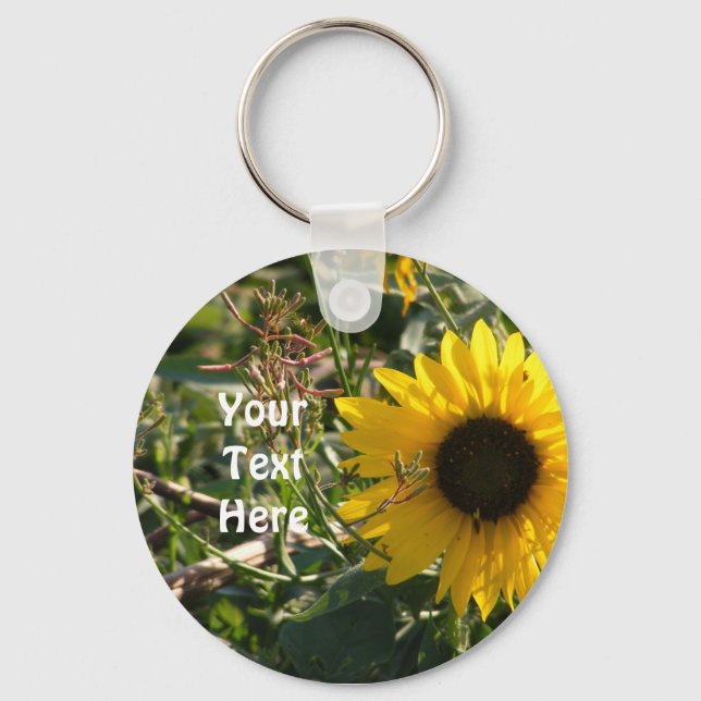 Sonnenblumenkeyring Schlüsselanhänger (Vorderseite)