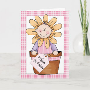 Sonnenblumenkids (Topf) Geburtstagsgrüßen Karte