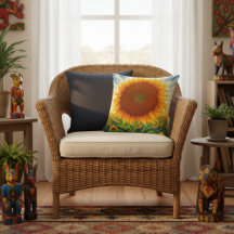 Sonnenblumenkissen im Freien - Printwerbung für wh