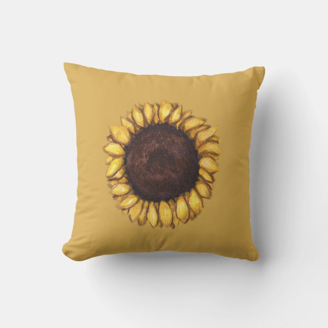 Sonnenblumenkissen Sonnige Sonnenblumenkissen & De Kissen (Vorderseite)