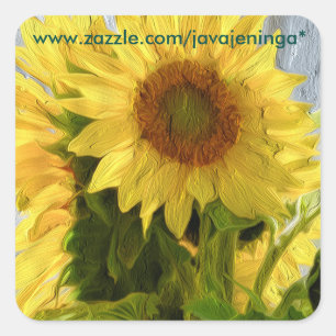 Sonnenblumenkleber Quadratischer Aufkleber
