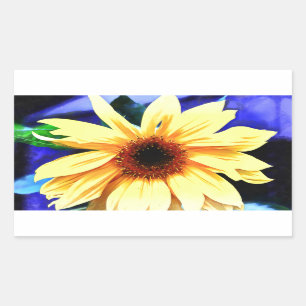 Sonnenblumenkleber Rechteckiger Aufkleber