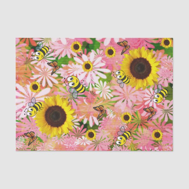 Sonnenblumenknochen Butterfly Tissue Seidenpapier (Vorderseite)