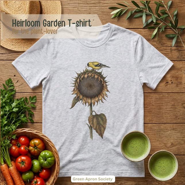 Sonnenblumenkopf Botanik  Tri-Blend Shirt (Von Creator hochgeladen)