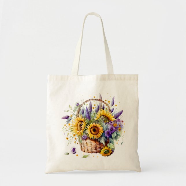 Sonnenblumenkörbe Tasche (Vorne)