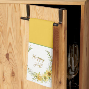 Sonnenblumenkranz mit anpassbarem Text Küchen t Geschirrtuch