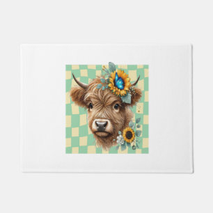Sonnenblumenkuh Png, Süße Highland-Kuh Fußmatte