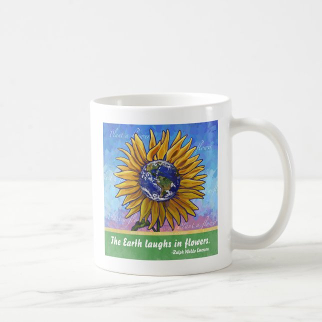 Sonnenblumenkunst Kaffeetasse (Rechts)