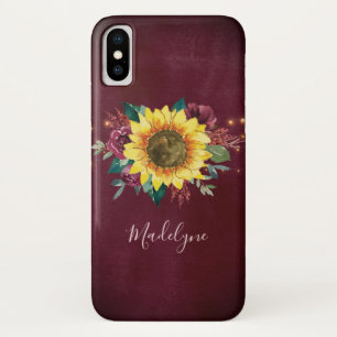 Sonnenblumenleuchten Burgund Case-Mate iPhone Hülle