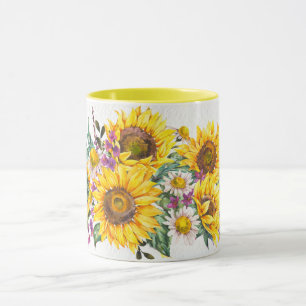 Sonnenblumenliebhaber, helle Küchendekoration Trin Tasse