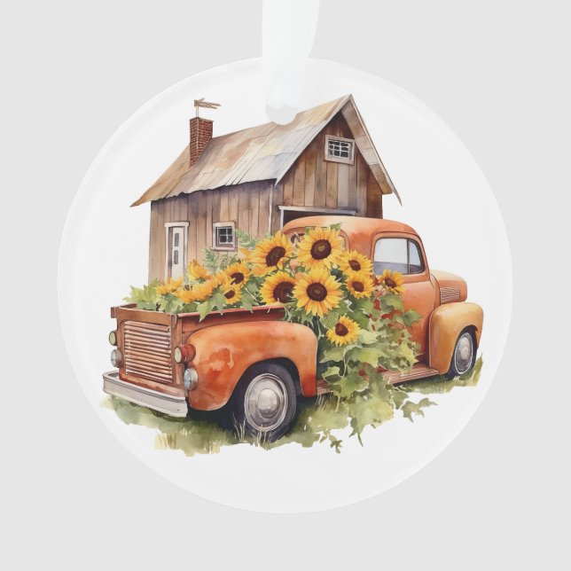 Sonnenblumenliebhaber Ornament (Vorderseite)