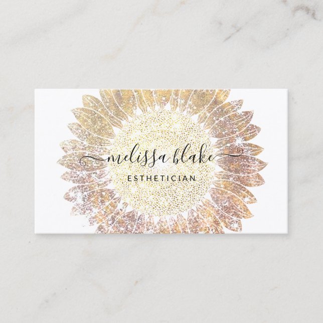 Sonnenblumenlogo Visitenkarte (Vorderseite)