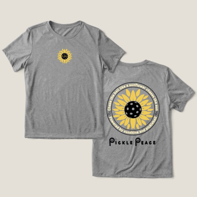 Sonnenblumenmagie Tri-Blend Shirt (Design Vorderseite & Rückseite)